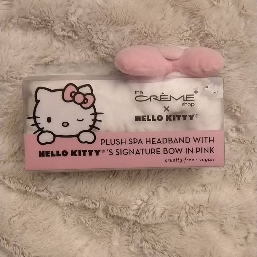 Hello Kitty Signature Bow Plush Spa Headband ✨NIB✨